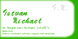 istvan michael business card